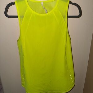 lululemon athletica Neon Yellow Sleeveless Performance Tank